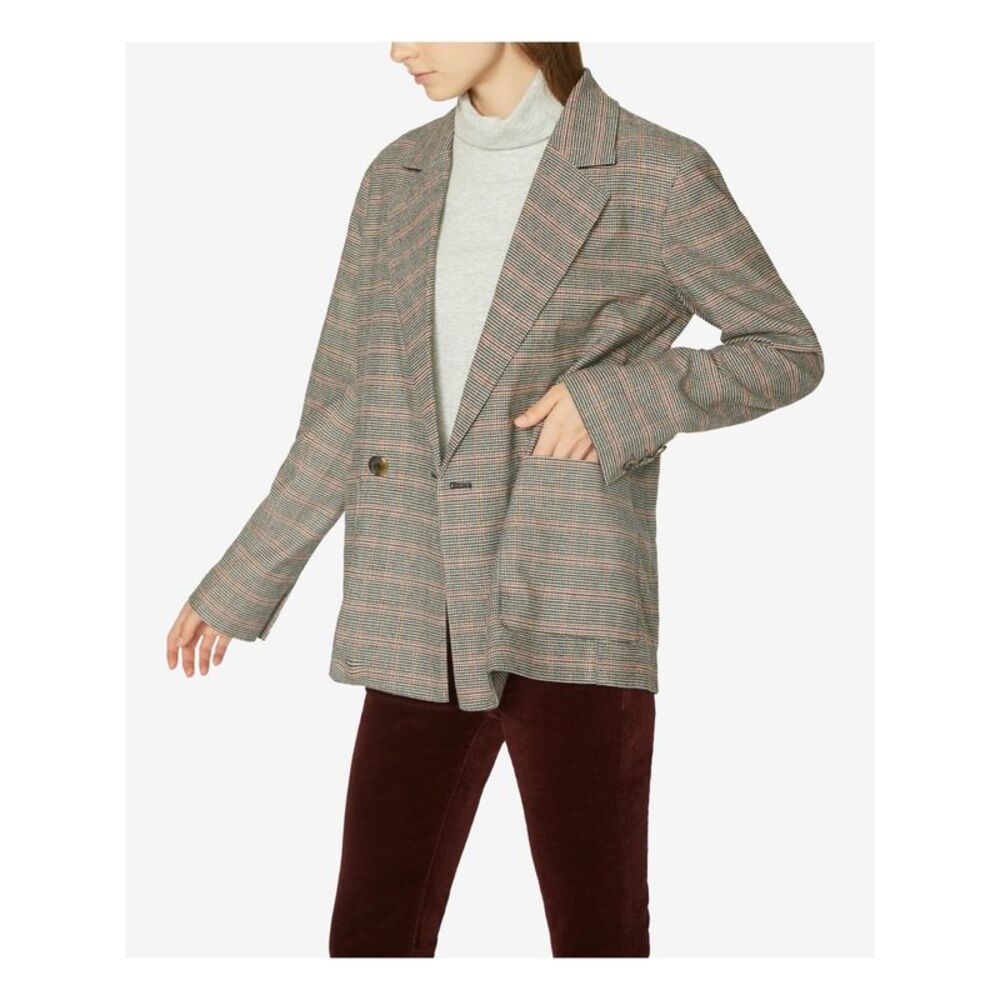 SANCTUARY Womens Stretch Notched Collar Button-front Wear To Work Blazer Jacket - Picture 3 of 4